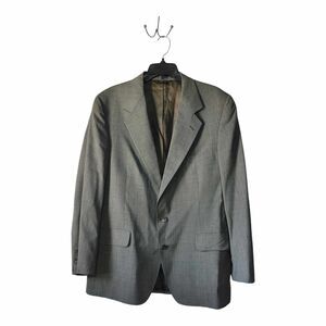 Warren Sewell Mens 44R Gray Blue Stripe 2 Button Blazer Suit Jacket Sport Coat